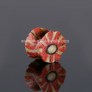 Ancient mosaic glass bead, perforated flower mosaic cane